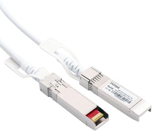 [أبيض اللون] كابل نحاسي سلبي 25 جيجابت SFP28، كابل DAC بطول 0.5 متر 25GBASE-CR SFP28، متوافق مع Cisco SFP-H25G-CU0.5M، Ubiquiti، Mikrotik، Netgear، Supermicro، مفاتيح مفتوحة المصدر in Kuwait