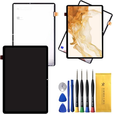 AOHCKAY شاشة الكريستال السائل استبدال الشاشة لسامسونج غالاكسي اللوحي تبويب S8 SM-X700 SM-X706 10.9 "شاشة تعمل باللمس محول الأرقام in Kuwait