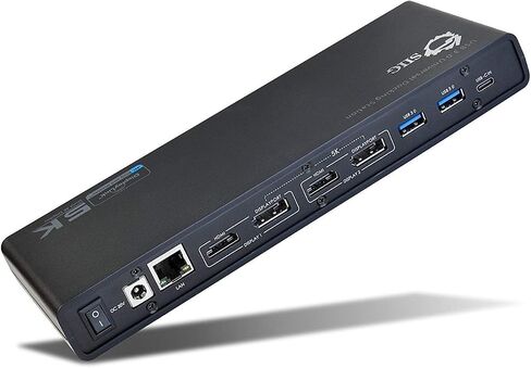 محطة إرساء شاشة مزدوجة SIIG USB من النوع C 4K - قاعدة كمبيوتر محمول فيديو مزدوجة 4K@60HZ أو 5K@60هرتز - متوافقة مع Thunderbolt 3 (2 HDMI، 2 مخرجات DisplayPort، جيجابت إيثرنت، 6 منافذ USB 3.0) in Kuwait