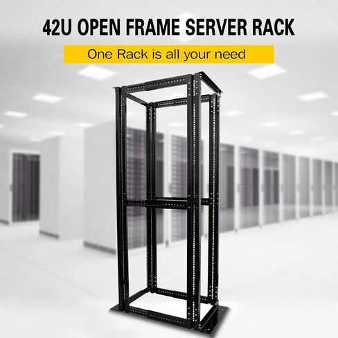 Server Rack 4 Post Open Rack Frame Rack Enclosure 19 Inch Adjustable Depth Aluminum (42U,82Inch Height) in Saudi Arabia
