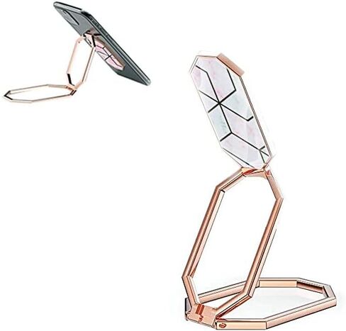 Phone Ring HolderFoldable Phone Ring Kickstand 360° Rotation Metal Back Grip Stand Marble Cell Phone Ring Holder Alloy Phone Bracket for Mobile Phone Smartphones in Kuwait
