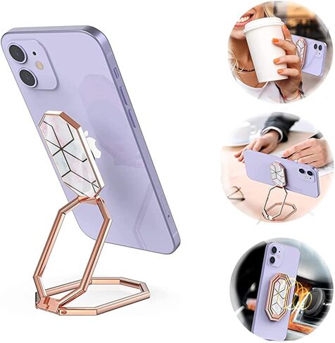 Phone Ring HolderFoldable Phone Ring Kickstand 360° Rotation Metal Back Grip Stand Marble Cell Phone Ring Holder Alloy Phone Bracket for Mobile Phone Smartphones in Kuwait