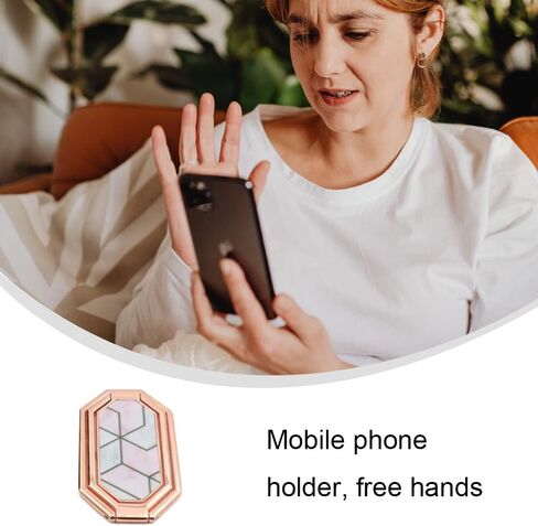 Phone Ring HolderFoldable Phone Ring Kickstand 360° Rotation Metal Back Grip Stand Marble Cell Phone Ring Holder Alloy Phone Bracket for Mobile Phone Smartphones in Kuwait