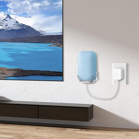 LeongLzt Ouligei Google Nest Audio Speaker Wall Mount/Bracket, in-Built Cable Management System & Easy Installation Speaker Holder Shelf Stand - Elegant & Durable Space Saving Accessory in Kuwait
