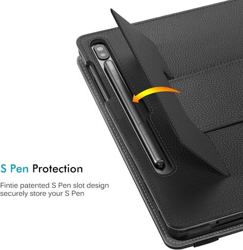 Fintie Keyboard Case for Samsung Galaxy Tab S6 10.5" 2019 (Model SM-T860/T865/T867), [Patented S Pen Slot Design] Folio Stand Cover with Removable Wireless Bluetooth Keyboard, Black in Saudi Arabia