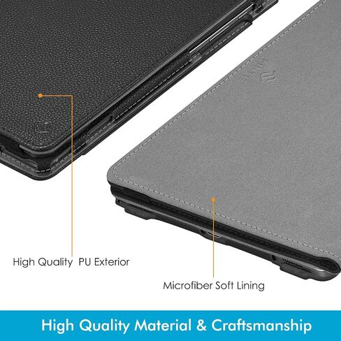 Fintie Keyboard Case for Samsung Galaxy Tab S6 10.5" 2019 (Model SM-T860/T865/T867), [Patented S Pen Slot Design] Folio Stand Cover with Removable Wireless Bluetooth Keyboard, Black in Saudi Arabia