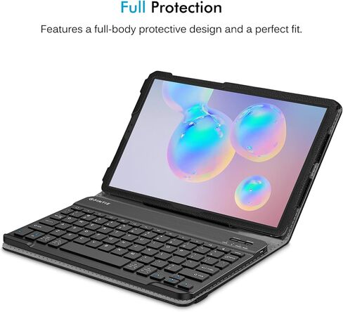 Fintie Keyboard Case for Samsung Galaxy Tab S6 10.5" 2019 (Model SM-T860/T865/T867), [Patented S Pen Slot Design] Folio Stand Cover with Removable Wireless Bluetooth Keyboard, Black in Saudi Arabia