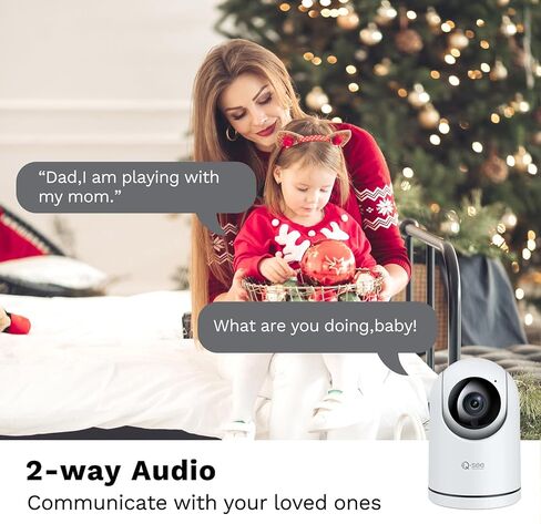 كاميرا مراقبة داخلية QSEE بدقة 2 ميجابكسل بدقة 1080 بكسل عالية الدقة للكلاب، وواي فاي 2.4 جيجا هرتز مع رؤية ليلية، وكشف الحركة، وتخزين بطاقة السحابة وبطاقة SD، وصوت ثنائي الاتجاه، والتحكم في تطبيق الهاتف، والمنزل الذكي in Kuwait