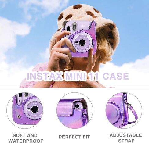 Mini 12 Accessories for Fujifilm Instax Mini 12/11 Instant Camera | Include Mini 12/11 Case, 64 Photo Album, 5 Magnetic Frames, 17 Mini Picture Frames and 50 Stickers, Magic Purple, No Camera in Saudi Arabia