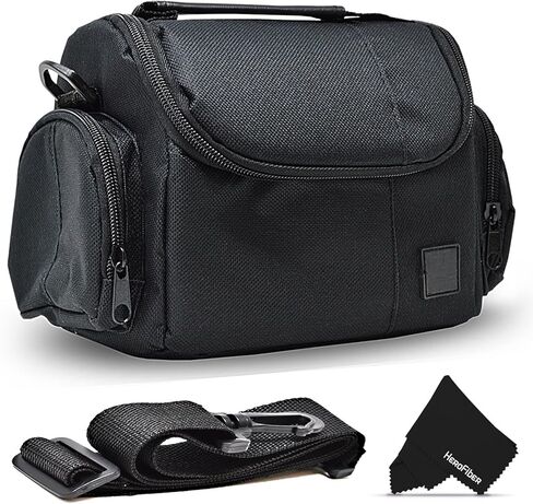 حقيبة كاميرا دي اس ال ار مبطنة جيدًا ومتوسطة الحجم مع جيوب بسحاب ومقصورات ملحقات لكاميرا كانون EOS Rebel T8i T7i T6i T6i T5i T4i T3i SL1 EOS 90D 80D 0D 60D 7D 6D 5D 750D 750D 700D in Kuwait