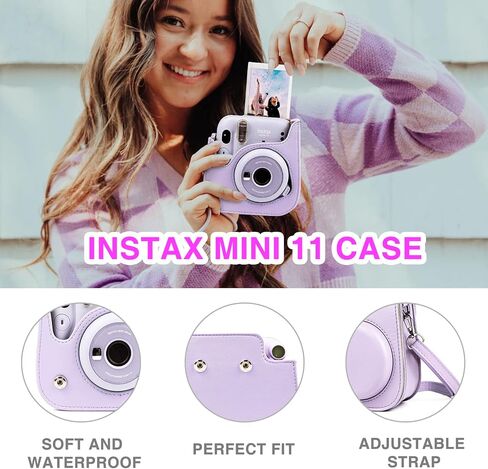 WOGOZAN لكاميرا Fujifilm Instax Mini 11 الفورية للأطفال، مجموعة ملحقات حافظة مخصصة + فلاتر ألوان، ألبوم صور، إطارات متنوعة، عدسات سيلفي + المزيد (أرجواني سحري) (بدون كاميرا) in Saudi Arabia