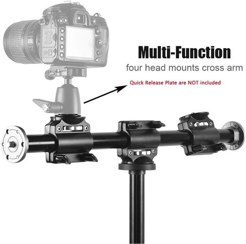 Fotoconic Horizontal Tripod Arm, 3/8 Screw Support Tripod Extension Bar Stand for Camera, Professional Photography Studio, Ball Head and Quick Release Plate are NOT Included in Saudi Arabia