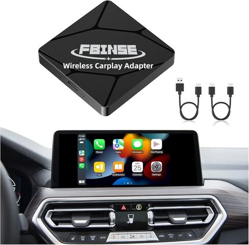محول Carplay اللاسلكي لهاتف iOS، دونجل لاسلكي لتشغيل السيارة، تحويل سلكي إلى Carplay لاسلكي، للسيارات المزودة بـ Carplay السلكي OEM، التوصيل والتشغيل، التحديث عبر الإنترنت in Kuwait