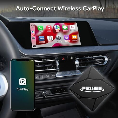 محول Carplay اللاسلكي لهاتف iOS، دونجل لاسلكي لتشغيل السيارة، تحويل سلكي إلى Carplay لاسلكي، للسيارات المزودة بـ Carplay السلكي OEM، التوصيل والتشغيل، التحديث عبر الإنترنت in Kuwait