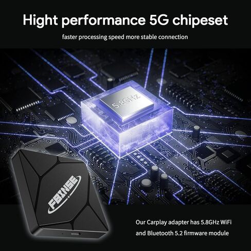 محول Carplay اللاسلكي لهاتف iOS، دونجل لاسلكي لتشغيل السيارة، تحويل سلكي إلى Carplay لاسلكي، للسيارات المزودة بـ Carplay السلكي OEM، التوصيل والتشغيل، التحديث عبر الإنترنت in Kuwait