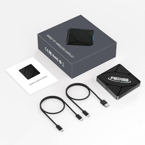 محول Carplay اللاسلكي لهاتف iOS، دونجل لاسلكي لتشغيل السيارة، تحويل سلكي إلى Carplay لاسلكي، للسيارات المزودة بـ Carplay السلكي OEM، التوصيل والتشغيل، التحديث عبر الإنترنت in Kuwait