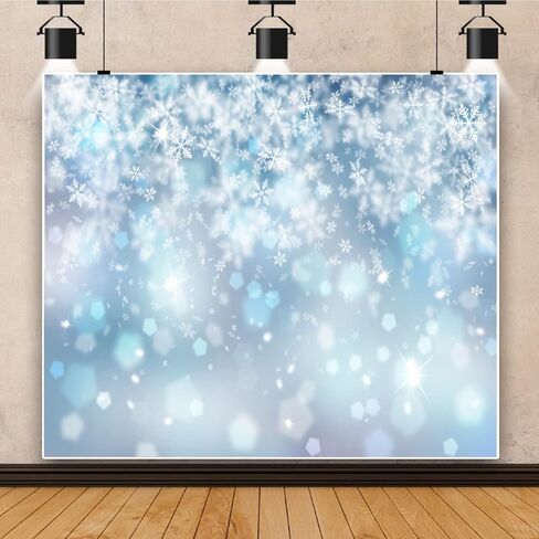 LFEEY 10x8ft Falling Snowflake Portrait Backdrops for Photography Winter Ice Snow Flakes Photo Shoot Newborn Kids Baby Adults Wedding Photo Background Vinyl Photo Booth Props in Kuwait