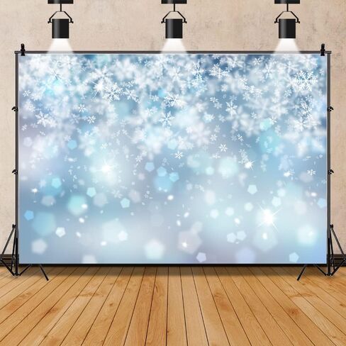 LFEEY 10x8ft Falling Snowflake Portrait Backdrops for Photography Winter Ice Snow Flakes Photo Shoot Newborn Kids Baby Adults Wedding Photo Background Vinyl Photo Booth Props in Kuwait