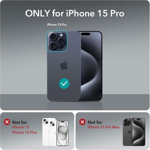 حافظة ESR شفافة لهاتف iPhone 15 Pro، غطاء رفيع مقاوم للصدمات، حافظة هاتف TPU شفافة نحيفة مقاومة للأصفر، سلسلة Zero، شفاف in Kuwait