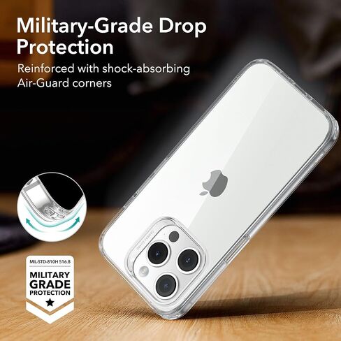 حافظة ESR شفافة لهاتف iPhone 15 Pro، غطاء رفيع مقاوم للصدمات، حافظة هاتف TPU شفافة نحيفة مقاومة للأصفر، سلسلة Zero، شفاف in Kuwait