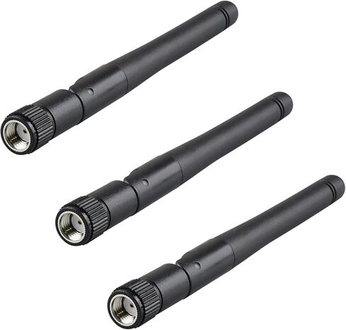 YOTENKO 3-Pack WiFi Antenna 5 جيجا هرتز 5.8 جيجا هرتز RP-SMA ذكر هوائي بديل 3dBi لجهاز التوجيه اللاسلكي بطاقة الشبكة اللاسلكية USB محول الأمن كاميرا IP مراقبة الفيديو in Kuwait