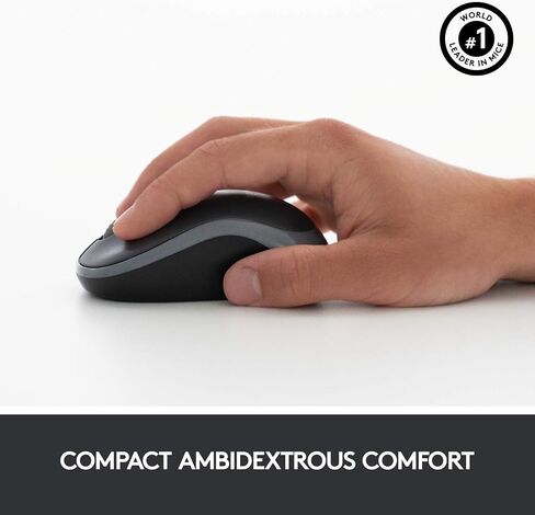 Logitech Wireless Combo MK270 - ماوس مدمج ولوحة مفاتيح كاملة الحجم، مجموعة لاسلكية متقدمة 2.4 جيجا هرتز طويلة المدى - أسود - 4 حزم من 920-004536 (متجدد) in Kuwait