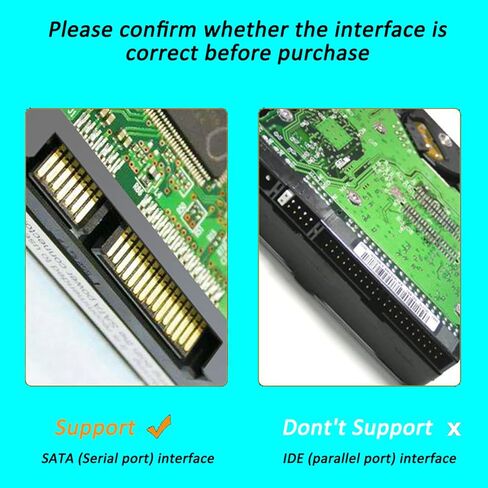 TUYXCIE USB to SATA Adapter, SATA to USB Cable for 2.5 Inch External Hard Disk Driver USB 3.0 SATA Adapter for SSD and HDD, Support UASP for PC Laptop Single USB (Black) in Kuwait