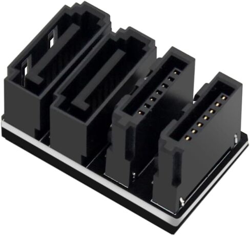 YiKaiEn Dual-Head 7-Pin Adapter for Hard Drive SSD180 Degree Angle SATA Adapter - Enhanced Cable Management for Motherboards and Storage Devices (180 Degree) in Saudi Arabia