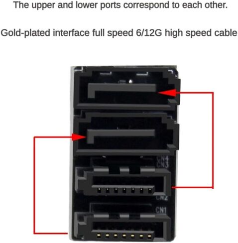 YiKaiEn Dual-Head 7-Pin Adapter for Hard Drive SSD180 Degree Angle SATA Adapter - Enhanced Cable Management for Motherboards and Storage Devices (180 Degree) in Saudi Arabia