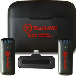 Tech GANG Dual Wireless Microphones Compatible with iPhone – Lapel Microphone for Streaming, Vlogging, Video Recording – Portable Microphone for iPhone – Omnidirectional Lavalier Microphone in Saudi Arabia