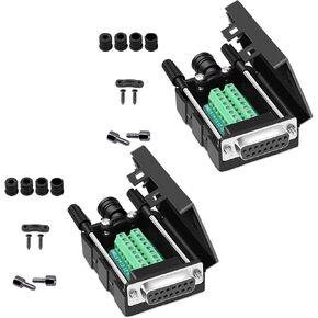 10PCS DB15 Solderless RS232 Serial to 15 pin Terminal Male Adapter in Kuwait