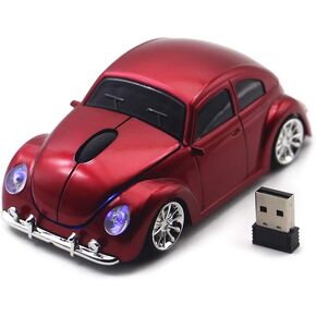 Ai5G كمبيوتر ماوس سيارة ماوس لاسلكي كمبيوتر محمول سطح المكتب الفئران الضوئية مع مستقبل USB 2.4 جيجا هرتز LED المصباح (أحمر) in Kuwait