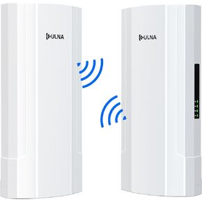 12KM Wireless Bridge Point to Point with 2×1000Mbps LAN Ports - WiFi Bridge Point to Point Outdoor Support VLAN for PtP and PtMP, 48V PoE CPE for Extending Network&Monitoring Highway/Forest Fire/Park in Kuwait