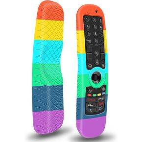 Silicone Case for LG AN-MR21GA / AN-MR22GA Remote Control [Shockproof] Anti-Slip Protective Cover for LG MR23GA MR24GN Magic Remote Case Sleeve Holder Protector Skin (Black)