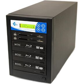 EZ Dupe 1 to 4 Media Mirror Plus Blu-Ray Duplicator - Flash Media (SD CF USB) & Disc (BD-R DVD CD) to 1 Media / 4 Blu-Ray DVD CD Disc Backup Copier M1004-SSPBD in Kuwait