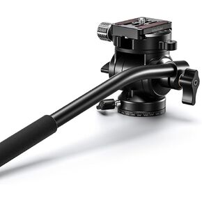 Leofoto BV-1 Mini Fluid Video Head Kit Arca Compatible Inc QR Plate + Left/Right Hand Handle in Kuwait
