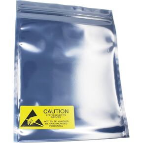 CW-Mart Resealable Antistatic Ziplock ESD Shielding Bags 50 Pcs (15x20 cm/6x8 inch) Anti Static for 3.5" HDD SDD Electronic Device in Saudi Arabia