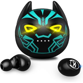 AMAFACE Kids Wireless Earbuds Cute Panda Bluetooth Earbuds with mic Charging Case 36H Playtime 3D Stereo Headphones for iPhone/Android IPX6 Waterproof Sport in-Ear Headphones for Kids Adult