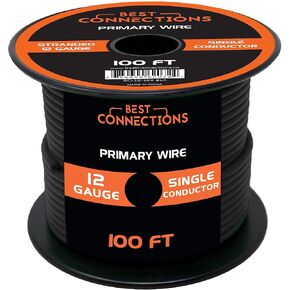 Automotive Primary Wire - 100ft (Various Color Options) | Ideal for Trailer, Speaker, and Lighting Circuits | Durable Primary/Remote, Power/Ground Electrical Wiring (14 Gauge, White) in Saudi Arabia