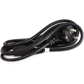 Monoprice Power Cord - CEE 7/7 SCHUKO (Europe) to IEC 60320 C13, 18AWG, 5 Amps, 1250 Watts, 250 Volts, 3-Prong, H05VV‑F 3G Jacket Material, 6 Feet, Black in Saudi Arabia