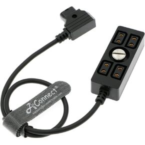 D-Tap Male to 4 D-Tap Female Splitter Hub Power Cable for V-Mount Camera Battery, Monitor, Black, 40CM/15.74Inches in Saudi Arabia