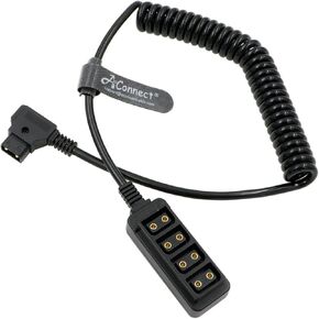 Dtap-الفاصل-تمديد Dtap ذكر إلى 4 ميناء Dtap أنثى كابل الطاقة محور قصير لكاميرات ARRI الحمراء TILTA Steadicam IDX البطارية