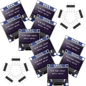 Frienda 10 Pieces I2C OLED Display Module OLED Display Screen Driver IIC I2C Tabellone Seriale con Display Auto-Luminoso Compatible with Arduino/Raspberry PI
