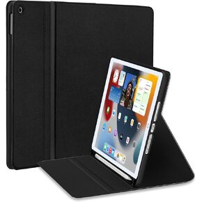 Case for iPad 9th Generation(2021)/ 2020 iPad 8th Generation/ 2019 iPad 7th Generation, [Corner Protection] Multi-Angle Viewing Stand 10.2 Inch iPad Case Covers with Auto Sleep Wake (Black)