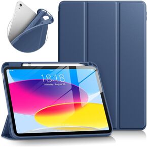 DTTO for iPad (A16) 11th Generation Case 11 Inch 2025, iPad 10th Generation Case 10.9 Inch 2022, Slim Tri-fold Stand Soft TPU Back Protective Cover with Pencil Holder - Auto Sleep/Wake, Black in Saudi Arabia