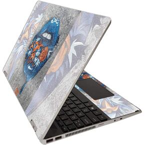 MightySkins Glossy Glitter Skin for HP Pavilion x360 15" (2020) - Blue Lips | Protective, Durable High-Gloss Glitter Finish | Easy to Apply, Remove, and Change Styles | Made in The USA in Kuwait
