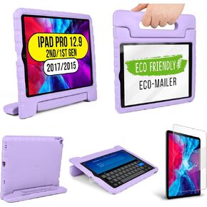 حافظة Cooper Dynamo Kids iPad Pro 12.9 الرسمية للجيل الأول/الثاني (2015/2017) | حماية غير قابلة للكسر، مقبض سحري، حامل وحامل أقلام رصاص (ليس للجيل الثالث إلى السادس من 2018-2022) (وردي علكة) in Kuwait