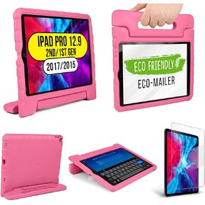 Official Cooper Dynamo Kids iPad Pro 12.9 Case for 1st/2nd Generation (2015/2017) | Unbreakable Protection, Magic Handle, Stand & Pencil Holder (NOT for 2018-2022 3rd-6th Gen) (Licorice Black)