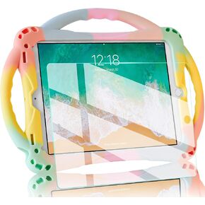 حافظة TopEsct للأطفال لجهاز iPad الجيل السادس/الخامس، حافظة سيليكون مقاومة للصدمات لجهاز iPad الجديد 2017/2018 9.7 بوصة مع واقي شاشة من الزجاج المقوى وحزام، غطاء لجهاز iPad Air & Air 2 in Kuwait