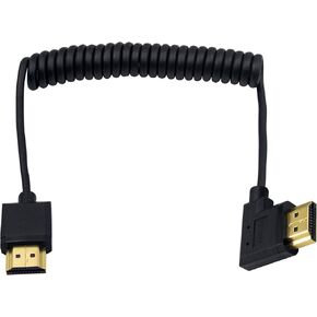 Duttek 4K كابل HDMI قصير ملفوف 1FT-4FT، بزاوية يسارية 90 درجة HDMI ذكر إلى كابل ذكر رفيع للغاية/صغير الحجم لعصا التلفزيون ثلاثية الأبعاد و4K فائقة الدقة in Kuwait